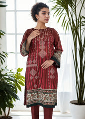 Kurta Set in Maroon by Noorma Kaamal - MQZ6084