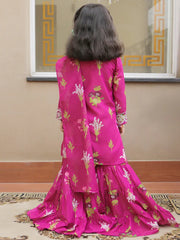 Gharara in Pink by Sara Jahan Kids - XWQ9091