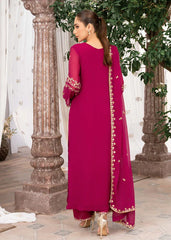 Kurta Set in Magenta by Agha Jaan - BED4536