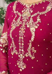 Kurta Set in Magenta by Agha Jaan - BED4536