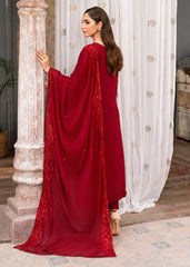 Kurta Set in Maroon by Agha Jaan - HUK9335