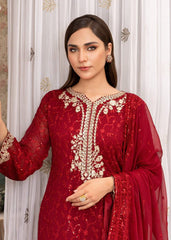 Kurta Set in Maroon by Agha Jaan - HUK9335