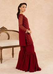Gharara in Maroon by Agha Jaan - HAB3045
