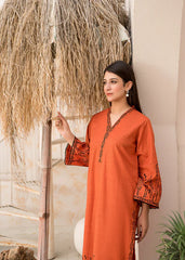 Kurta Set in Rust orange by Yolo Pret - LQR8635