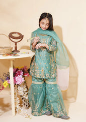 Gharara in Aquamarine by Laal Clothing - BVP1344
