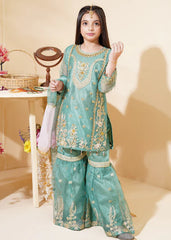 Gharara in Aquamarine by Laal Clothing - BVP1344