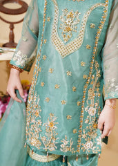 Gharara in Aquamarine by Laal Clothing - BVP1344