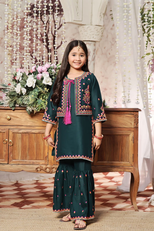Gharara in Green by Fresh Birds - EFP5823 | Laam.pk