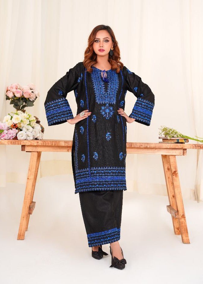 Kurta Set in Black by Damask Clothing Studio - RVD8929 | Laam.pk
