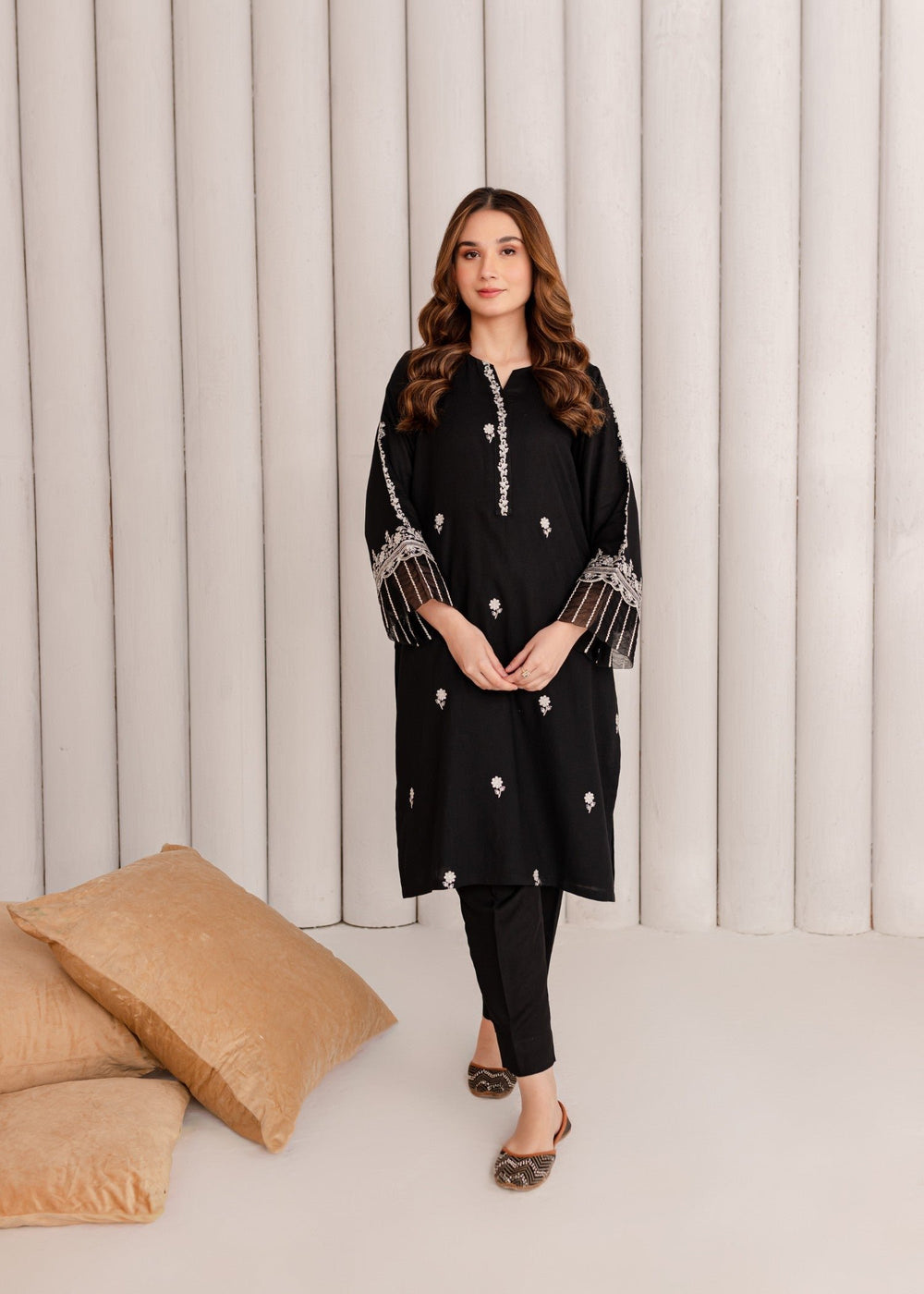 Kurta Set in Black by Mayal - RWZ5468 | Laam.pk
