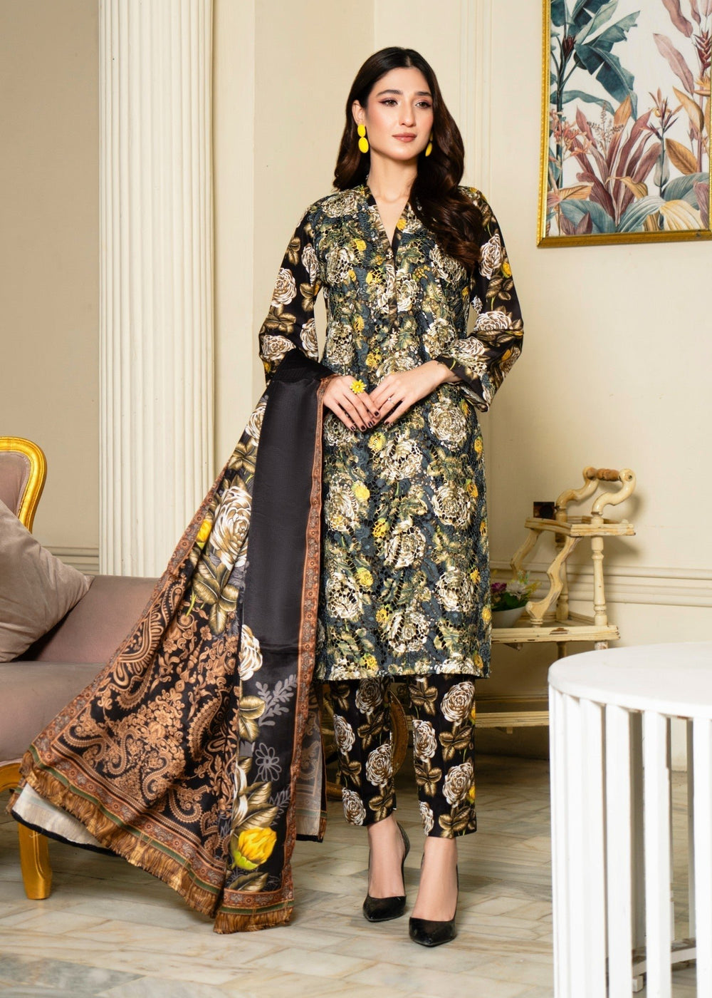 Kurta Set in Multi by Sahibas By Mirza - VMT3755 | Laam.pk